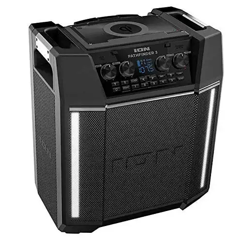 ION Pathfinder 3 Bluetooth Portable Speaker with Wireless Qi Charging (Renewed)