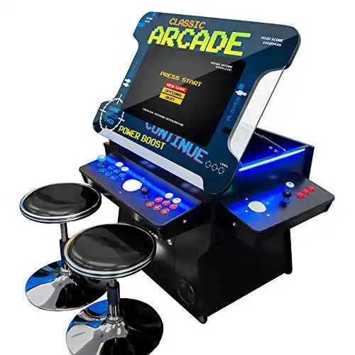 Creative Arcades Full Size Commercial Grade Cocktail Arcade Machine | 2 Player | 3500 Games | 26" LCD Lifting Screen | LED | 4 Sanwa Joysticks | Trackball | 2 Stools | 3 Year Warranty